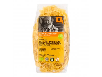 Těstoviny farfalle semolinové 500 g BIO GIROLOMONI