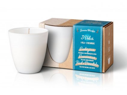 A Legnagyobb Gyertyakészlet - 1x gyertya (130 g) + 2x utántöltő - jázmin csoda