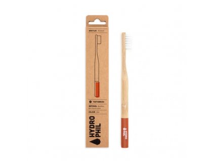 Hydrophil Bamboo toothbrush (medium) - red