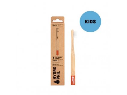 Hydrophil Bamboo toothbrush for children (soft) - red