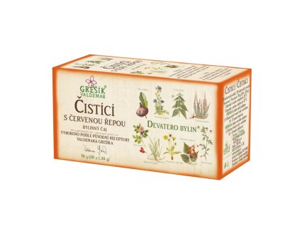 Ceai de curățare Grešík 20x1,5g + Při koupi 12 a více kusů 3% Sleva