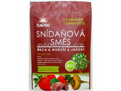 Snídaňová směs Maca-moruše-jahoda 300g  + Při koupi 12 a více kusů 3% Sleva