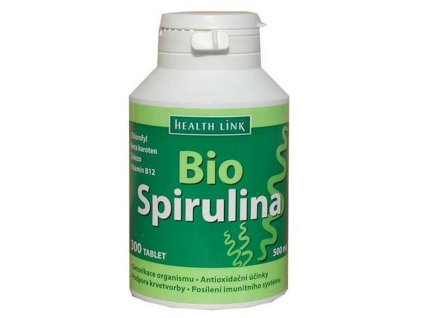 Spirulina BIO 300 Tabletten.  + Při koupi 12 a více kusů 3% Sleva