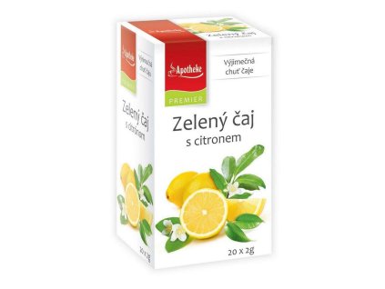 Apotheke PREMIER Zielona herbata z cytryną 20x2g + Při koupi 12 a více kusů 3% Sleva