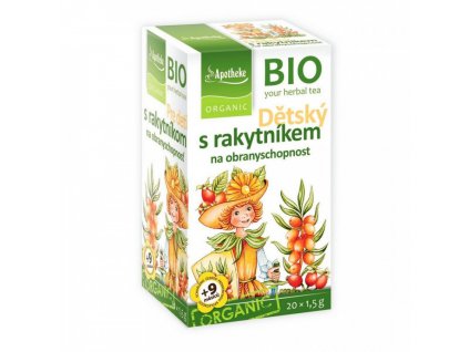 BIO Dětský čaj s rakytníkem na obranyschopnost 20x1,5g  + Při koupi 12 a více kusů 3% Sleva