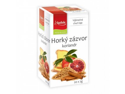 Apotheke PREMIER Horký zázvor a koriandr čaj 20x2g  + Při koupi 12 a více kusů 3% Sleva