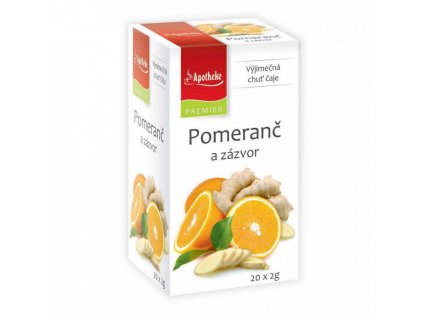 Apotheke PREMIER Pomeranč a zázvor čaj 20x2g  + Při koupi 12 a více kusů 3% Sleva