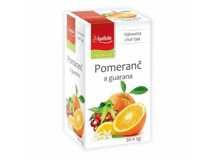 Apotheke PREMIER Pomeranč a guarana čaj 20x2g  + Při koupi 12 a více kusů 3% Sleva