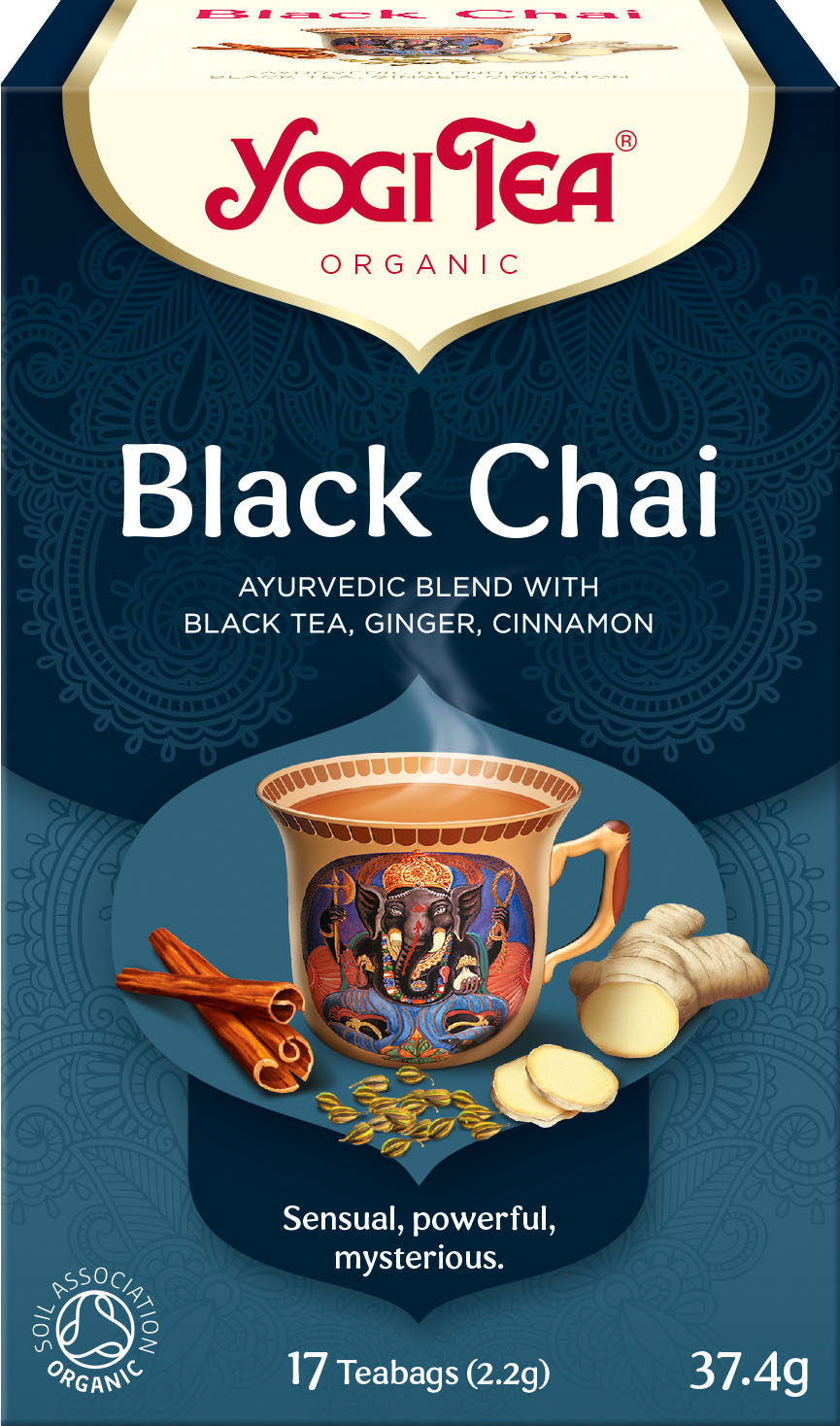 Bio černý chai Yogi Tea 17 x 2,2 g