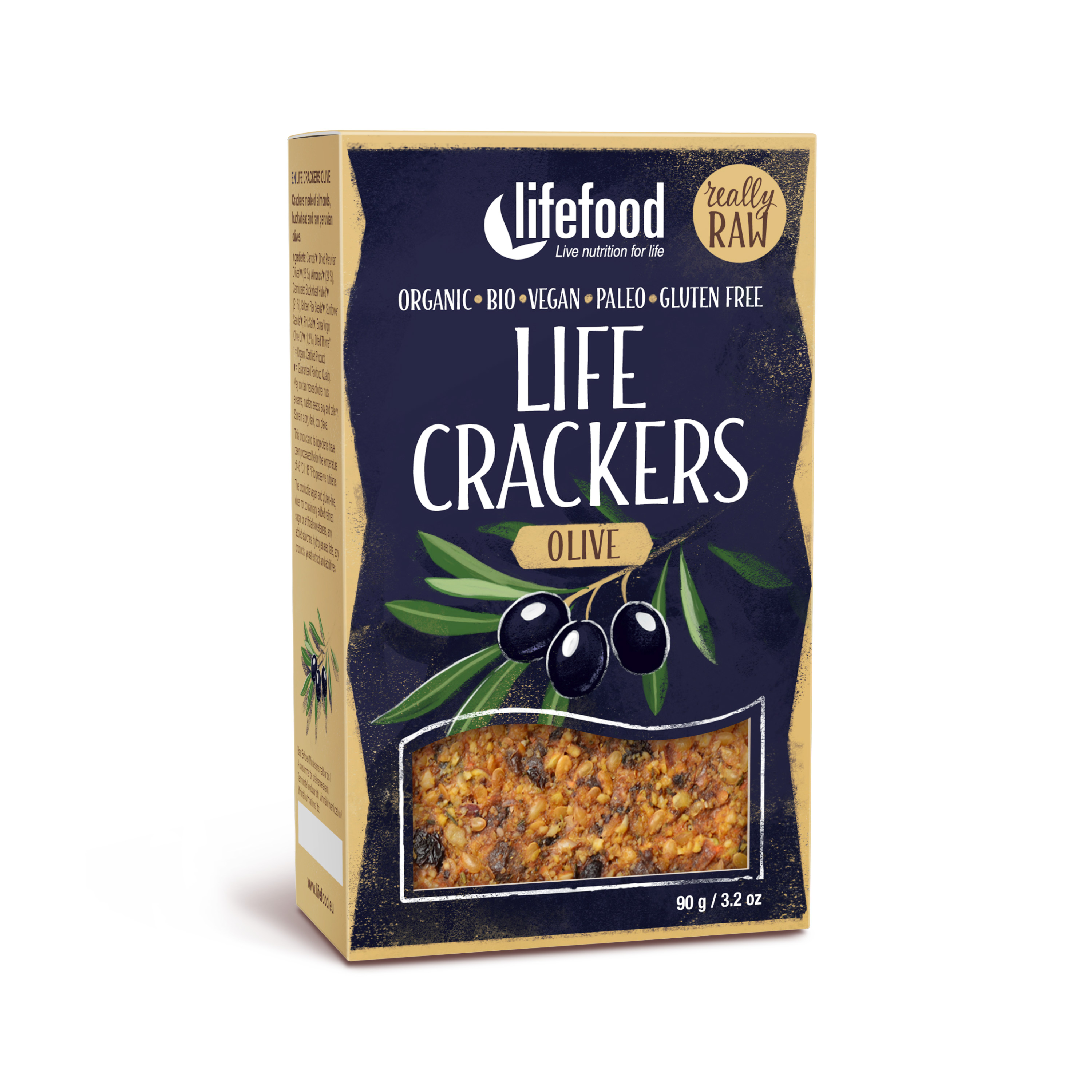 Life Crackers olivové 90 g BIO LIFEFOOD