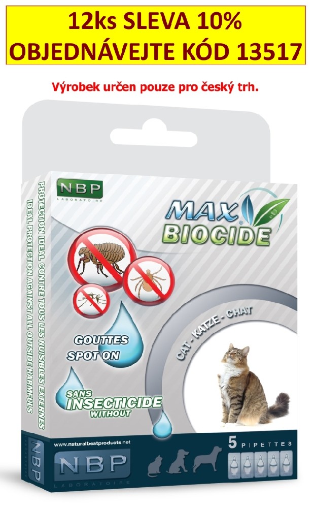 Max Biocide Spot-on Cat repelentní kapsle, kočka 5 x 1 ml !CZ!