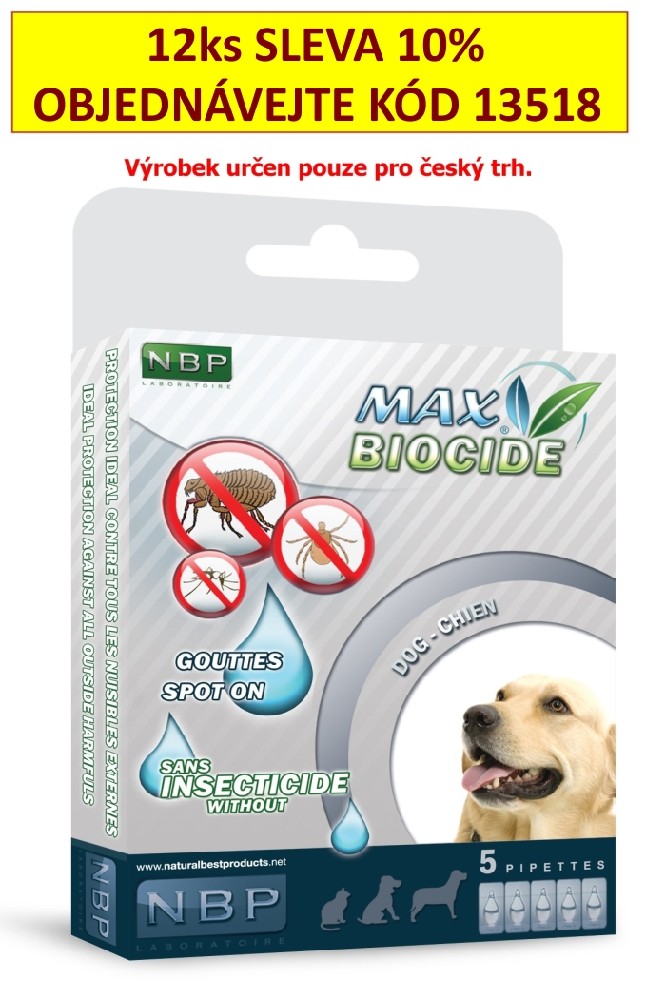 Max Biocide Spot-on Dog repelentní kapsle, pes 5 x 1 ml !CZ!