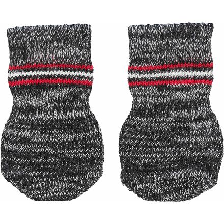 Protiskluzové šedé ponožky, 2 ks pro psy L-XL