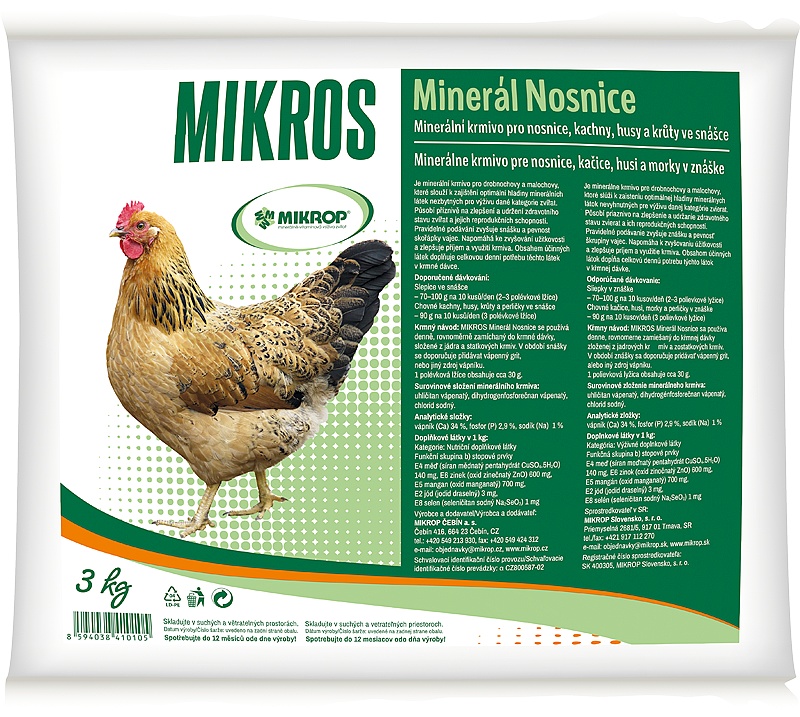 Mikrop MIKROS minerál nosnice 3 kg