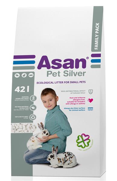 Podstielka ASAN hlodavce Pet Silver 42L (8kg)