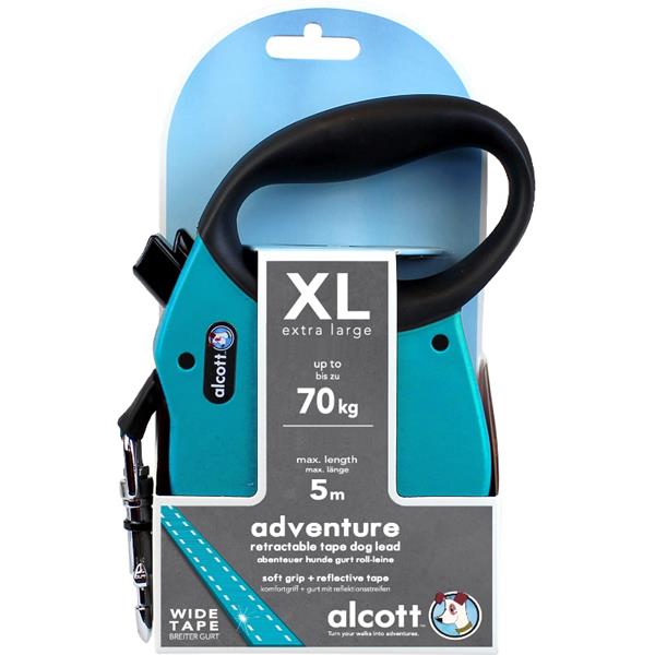 PAW Europe (Pet Adventures Worldwide) Alcott navíjecí v.Adventure(do 70kg)modré XL 5m