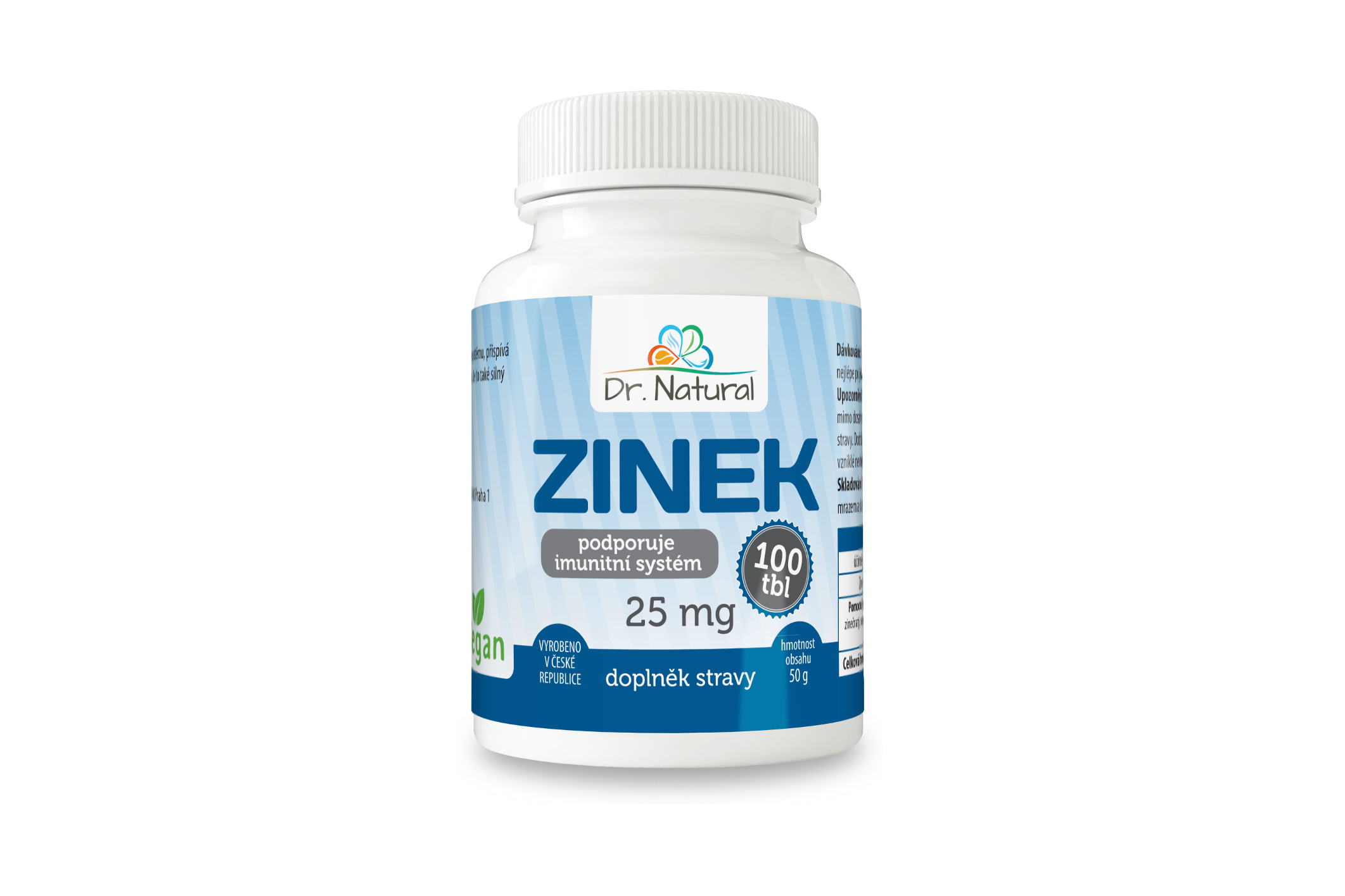 Natural Jihlava Zinek 25 mg 100 tablet - Dr. Natural 50g