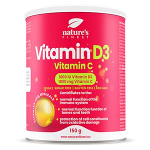 Nature's Finest Vitamin D3 1000iu + Vitamin C 1000mg 150g