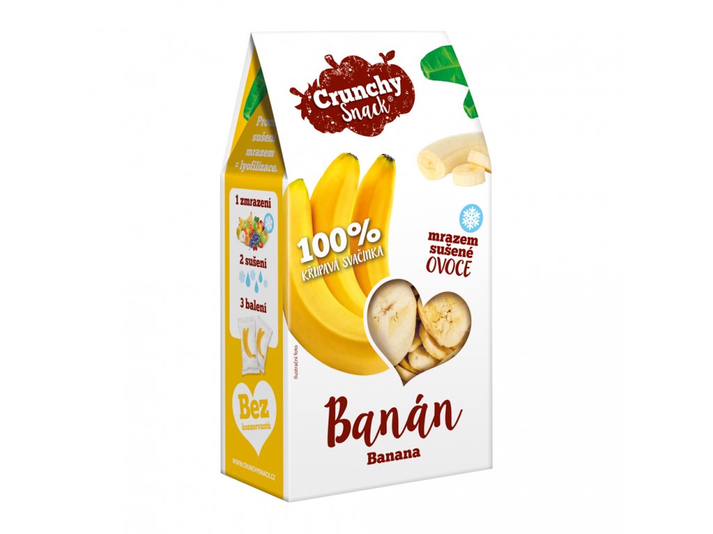 Ovoce suš. mraz. banán plátky bezl. 30g CRUNCHY SNACK