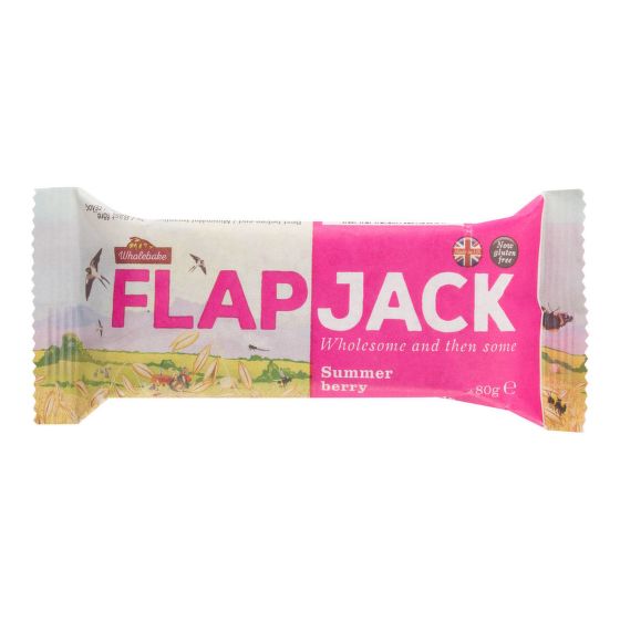 Flapjack ovesný bezl. malina-jahoda 80g WHOLEBAKE