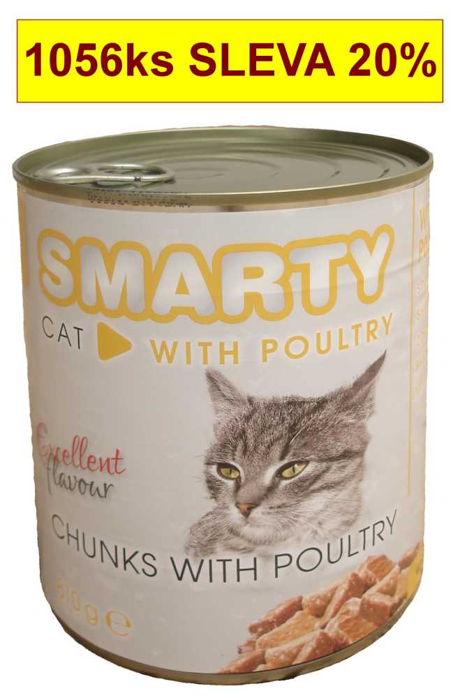 SMARTY Cat Drůbeží chunks, konzerva 810 g