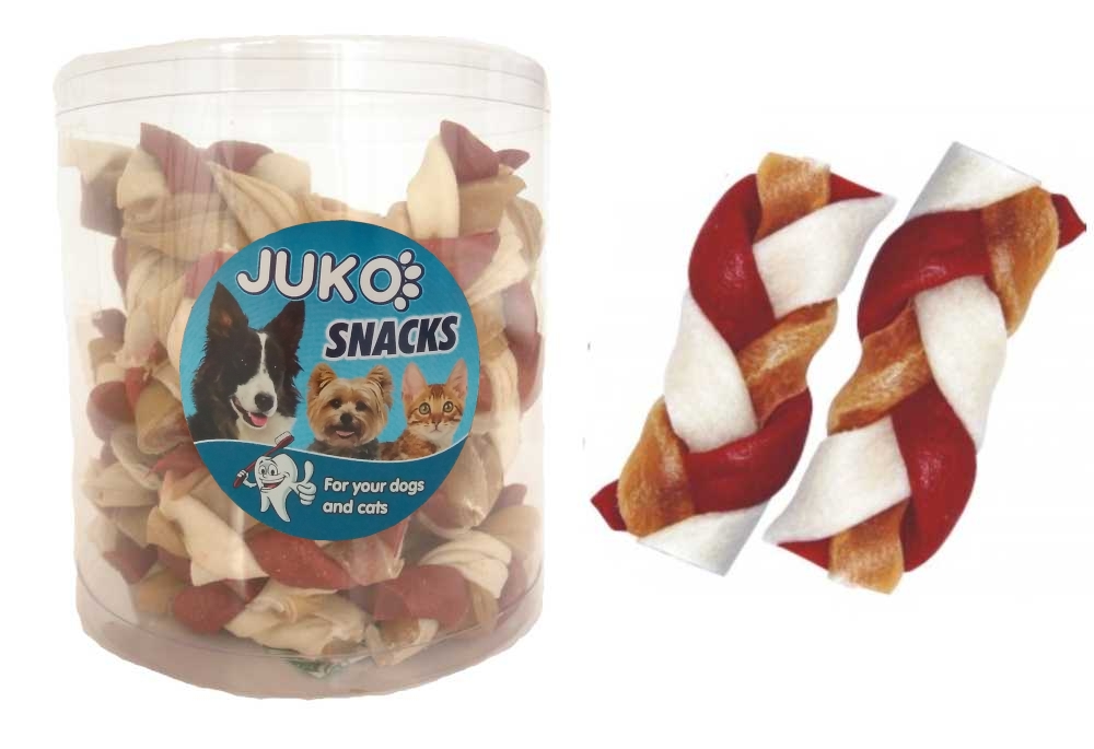 Juko Petfood Splétaný copánek Hovězí JUKO Snacks (40 ks)