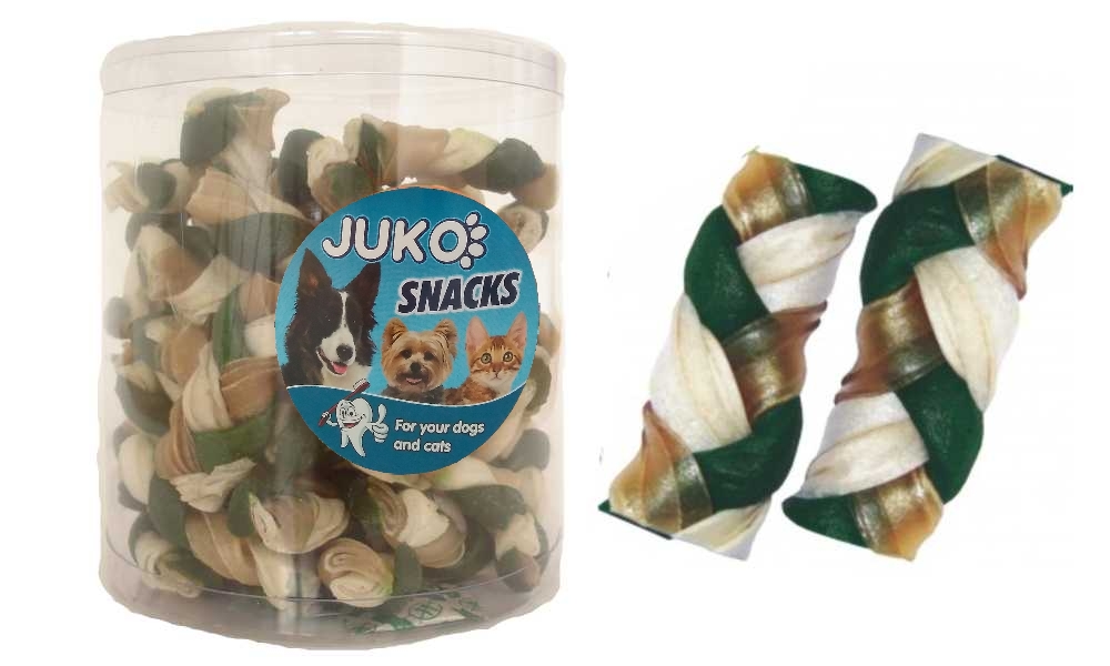 Juko Petfood Splétaný copánek Mint JUKO Snacks (40 ks)