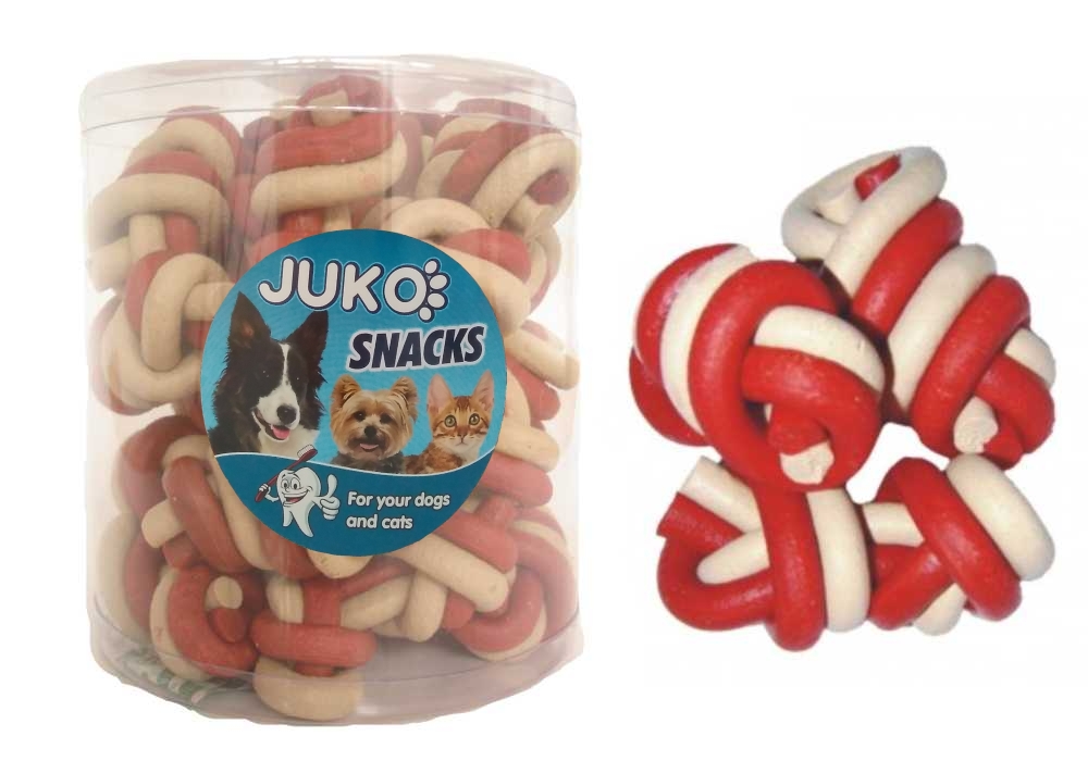 Juko Petfood Jerky uzel Vanilka & hovězí JUKO Snacks (25 ks)