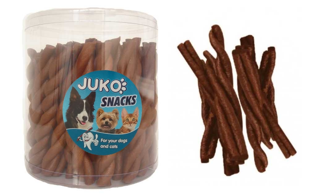 Juko Petfood Jerky tyčinka kroucená Kuřecí JUKO Snacks (50 ks)