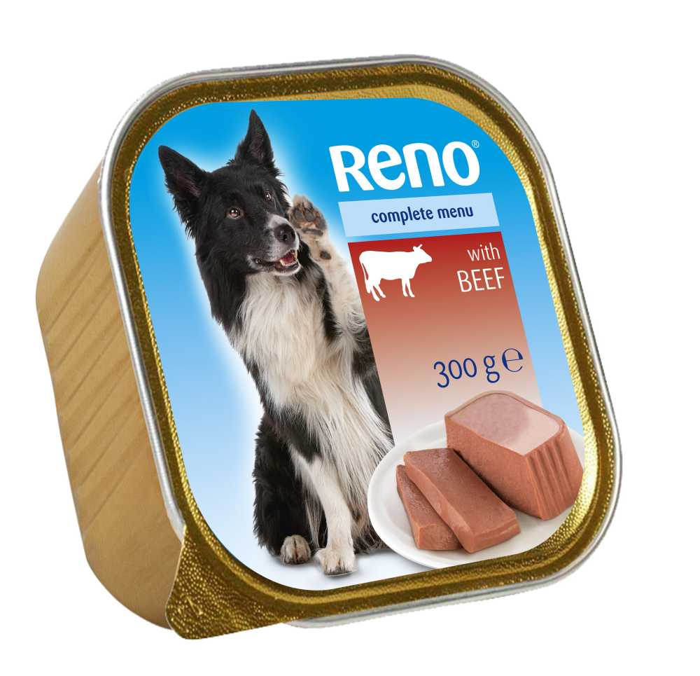 RENO Dog hovězí, vanička 300 g