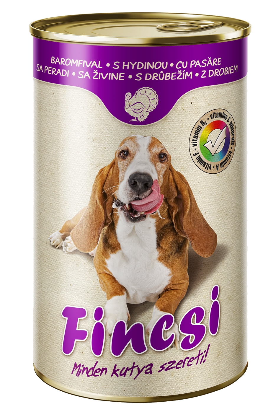 Fincsi Dog drůbeží, konzerva 1240 g