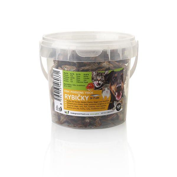 Juko Petfood Rybičky sušené (3 - 7 cm) JUKO 500 ml