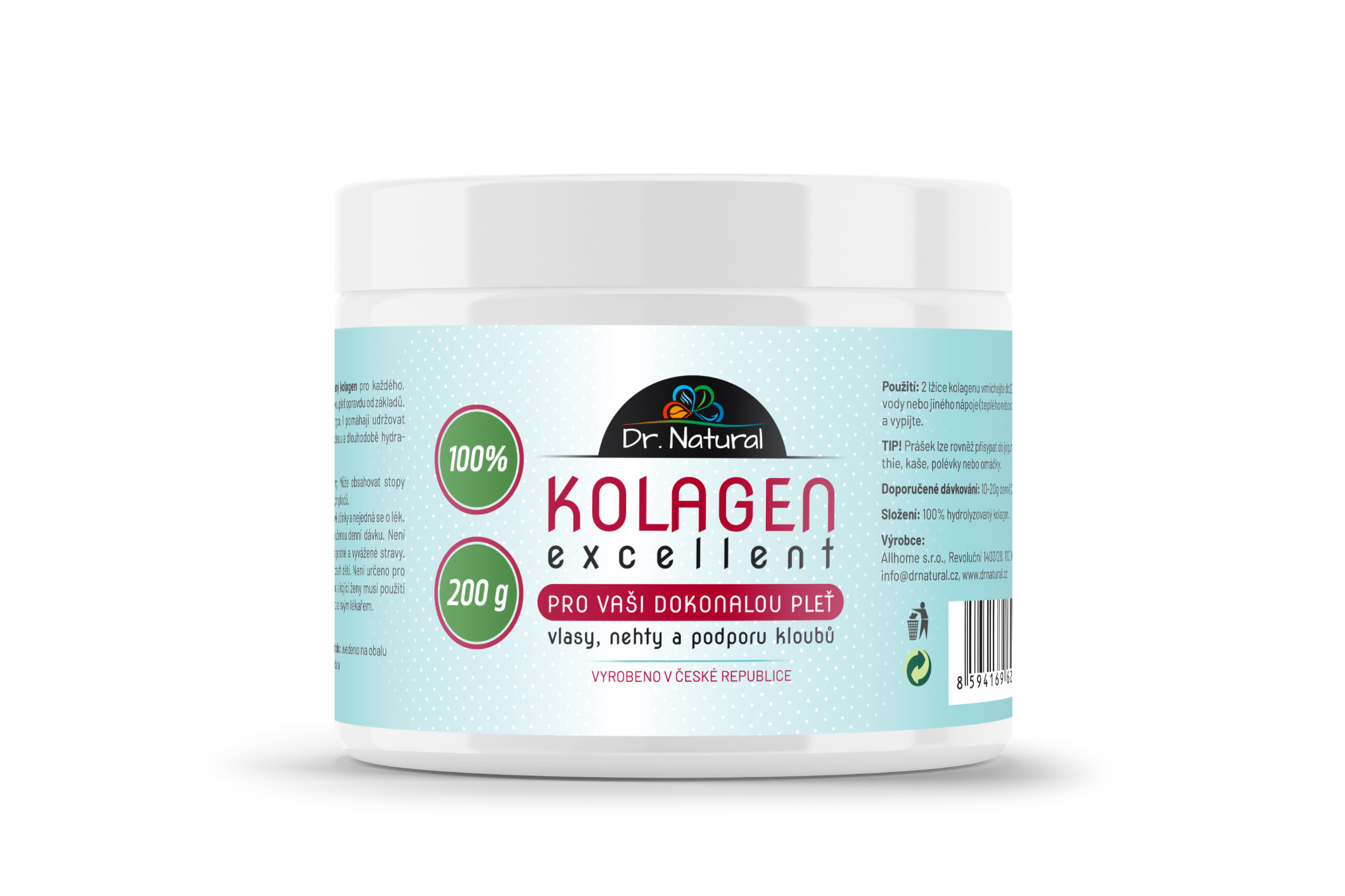 Natural Jihlava Kolagen excellent 100% - Dr. Natural 200g