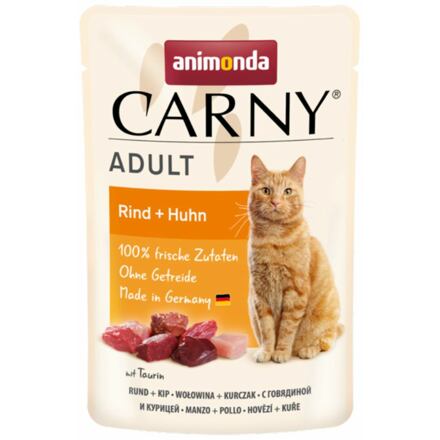 Animonda Carny Adult 85 g hovězí + kuřecí, kapsička pro kočky