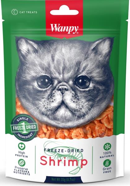 WANPY EUROPE PETFOODS B.V. Wanpy Cat Freeze Dried Shrimp 20 g