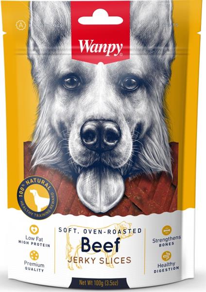 WANPY EUROPE PETFOODS B.V. Wanpy Dog Soft Beef Jerky Slices 100 g