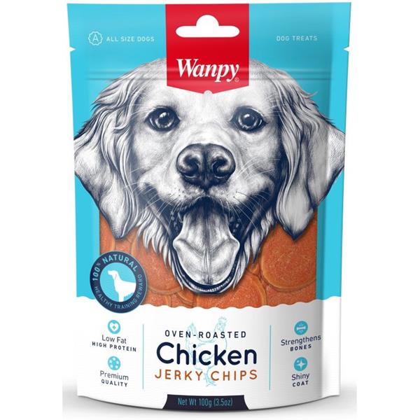 WANPY EUROPE PETFOODS B.V. Wanpy Dog Chicken Jerky Chips 100g