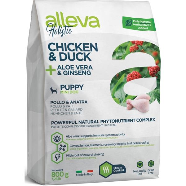 DIUSA SA ALLEVA HOLISTIC Dog Dry Puppy/Junior Chicken Mini 800g