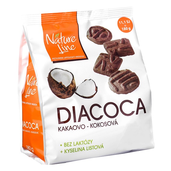 Pečivárne L Hrádok Sušenky Diacoca kakao-kokos 180g PLH