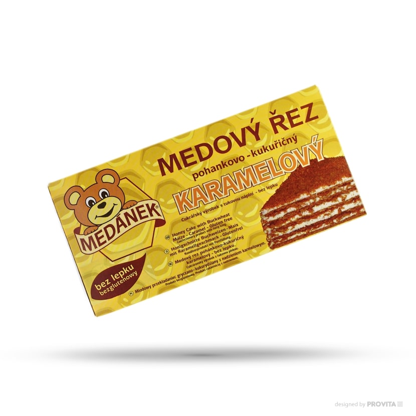 KORÁLEK Řez medový poh.-kuk. karamelový bezl. 370g MEDÁNEK