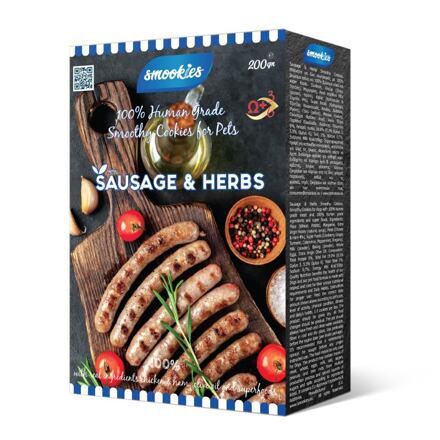 SMOOKIES Premium SAUSAGE - klobáskové sušenky 100% human grade, 200g