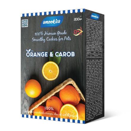 SMOOKIES Premium ORANGE - pomerančové sušenky 100% human grade, 200g - DOPRODEJ