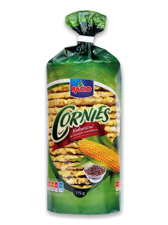 Cornies kukuř. se lněn. semín. 115g RACIO