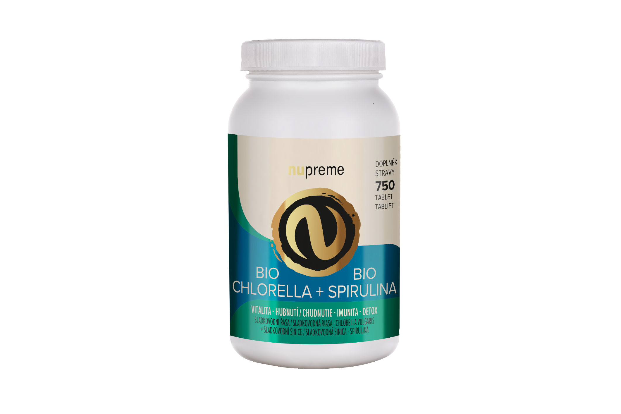 BIO Chlorella + BIO Spirulina 750 tablet - Nupreme 150g