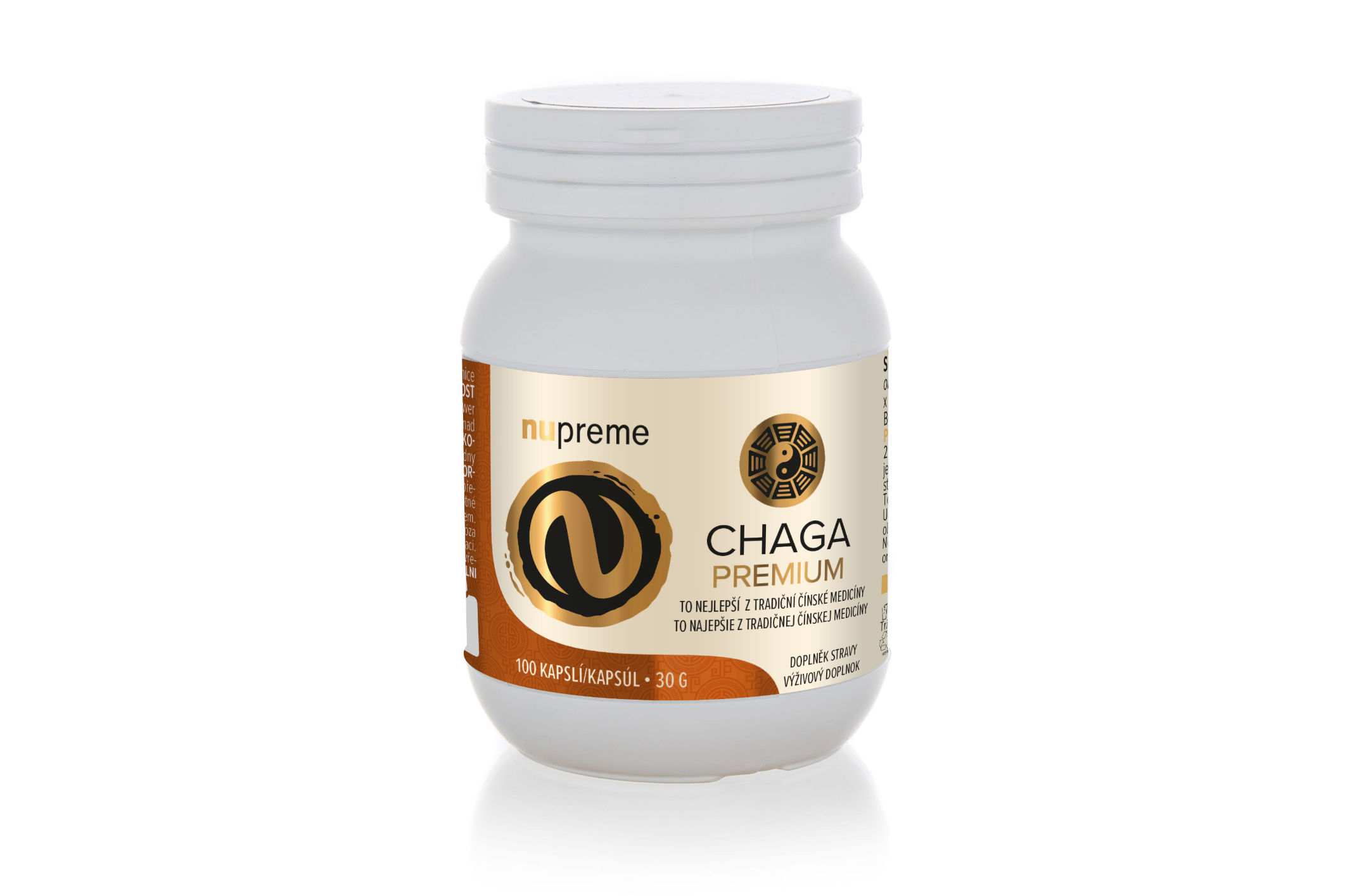 Chaga prášek EXTRACT prémium 100 kapslí - Nupreme 30g