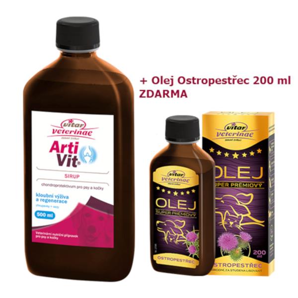 Vitar Veterinae s.r.o. Artivit sir. 500 ml+ostropestřec olej 200 ml zdarma