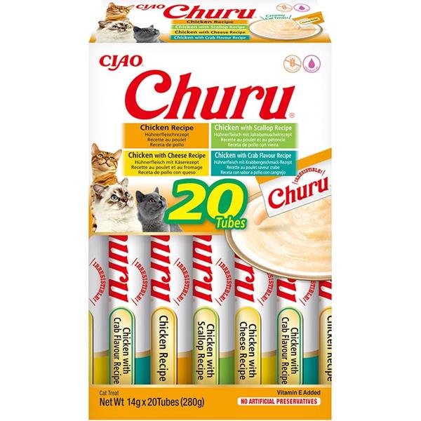 INABA-FOODS (EUROPE) GmbH Inaba Churu cat snack kuře multipack 20x 14g