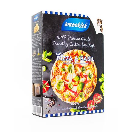 SMOOKIES Premium PIZZA BASIL - sušenky příchuť pizza a bazalka 100% human grade, 200g