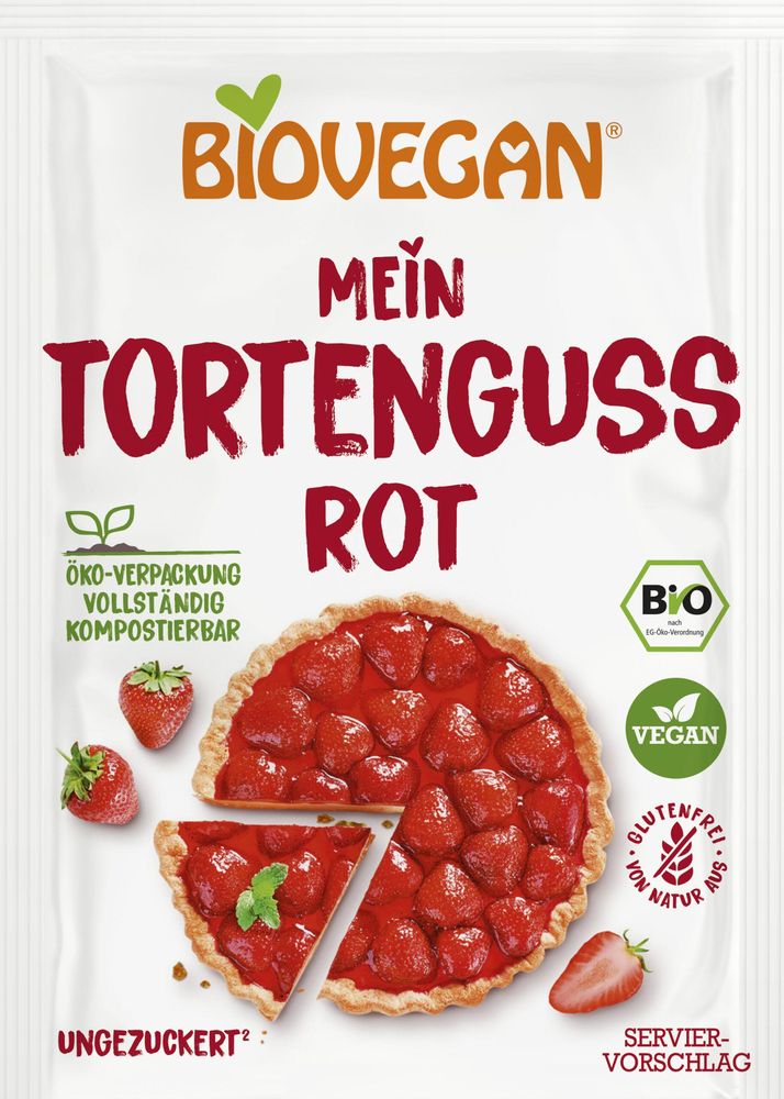 Biovegan Dortové želé červené 14g bio