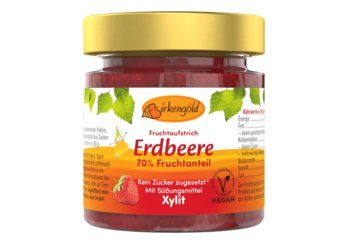 Birkengold Strawberry jam with xylitol 200g organic